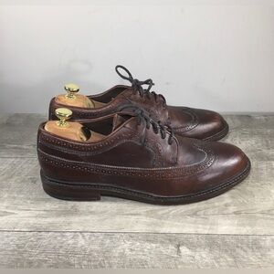 Frye James Wingtip Brogue Gunboat Brown Leather Lace Up Oxford Shoes Size 10 D